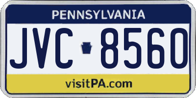 PA license plate JVC8560