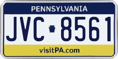 PA license plate JVC8561
