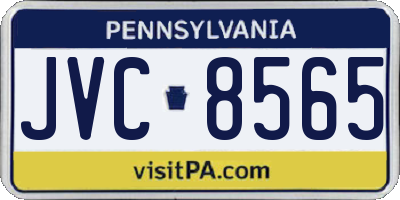 PA license plate JVC8565