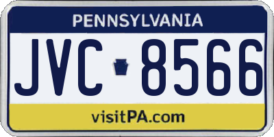 PA license plate JVC8566
