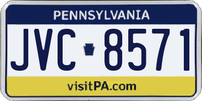 PA license plate JVC8571