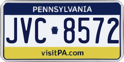 PA license plate JVC8572