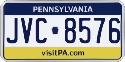PA license plate JVC8576