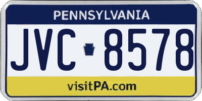PA license plate JVC8578