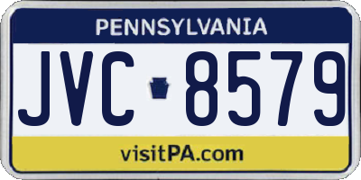 PA license plate JVC8579