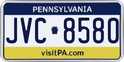 PA license plate JVC8580