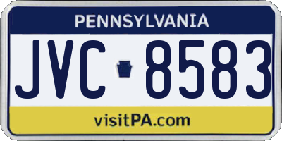 PA license plate JVC8583