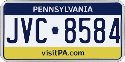 PA license plate JVC8584