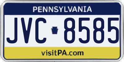 PA license plate JVC8585