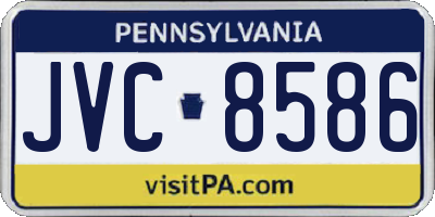 PA license plate JVC8586