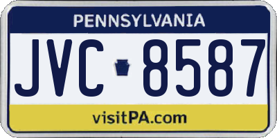 PA license plate JVC8587