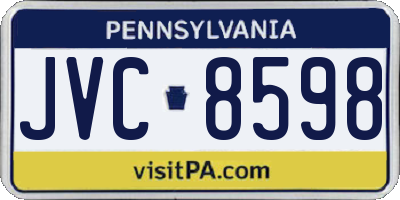 PA license plate JVC8598
