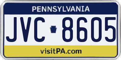 PA license plate JVC8605