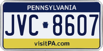 PA license plate JVC8607