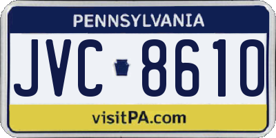 PA license plate JVC8610