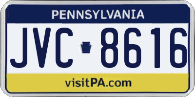 PA license plate JVC8616
