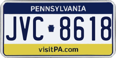 PA license plate JVC8618