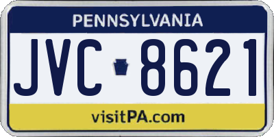 PA license plate JVC8621