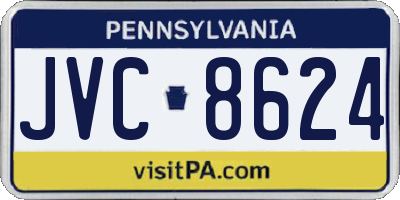 PA license plate JVC8624