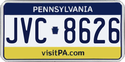 PA license plate JVC8626