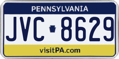 PA license plate JVC8629