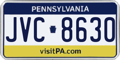 PA license plate JVC8630