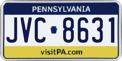 PA license plate JVC8631