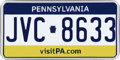 PA license plate JVC8633