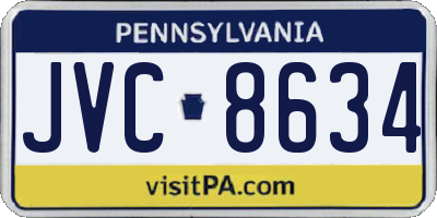 PA license plate JVC8634