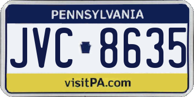 PA license plate JVC8635