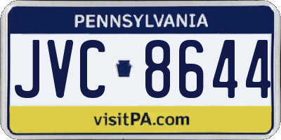 PA license plate JVC8644