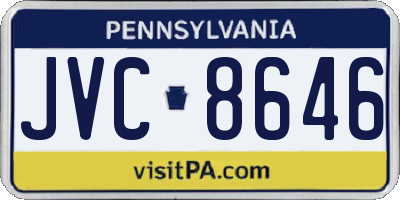 PA license plate JVC8646