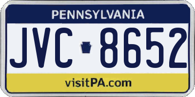PA license plate JVC8652