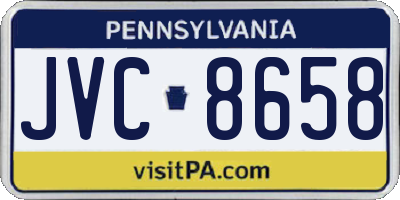 PA license plate JVC8658