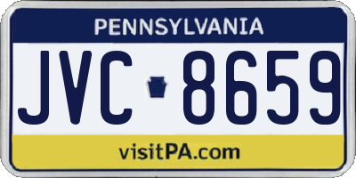 PA license plate JVC8659