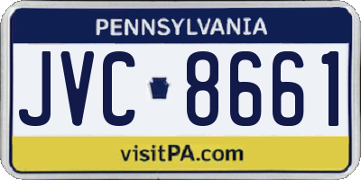 PA license plate JVC8661