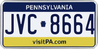 PA license plate JVC8664