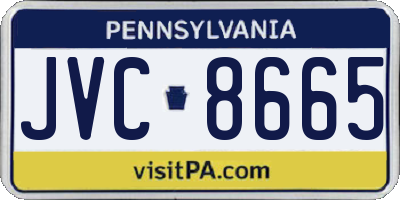 PA license plate JVC8665