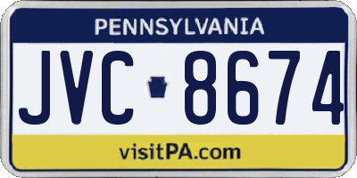 PA license plate JVC8674