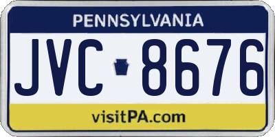 PA license plate JVC8676