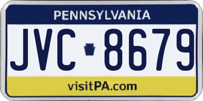 PA license plate JVC8679