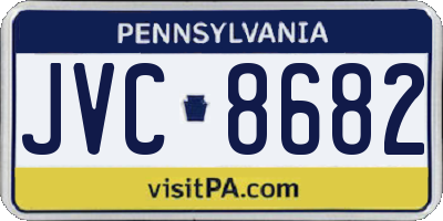 PA license plate JVC8682