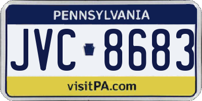 PA license plate JVC8683