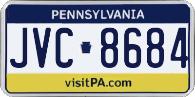 PA license plate JVC8684