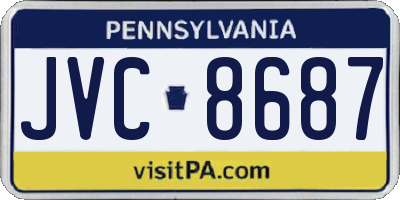 PA license plate JVC8687