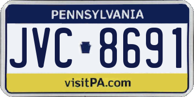 PA license plate JVC8691