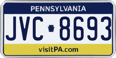 PA license plate JVC8693
