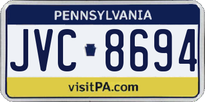 PA license plate JVC8694