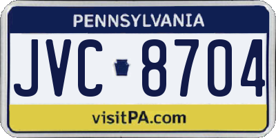 PA license plate JVC8704