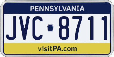 PA license plate JVC8711